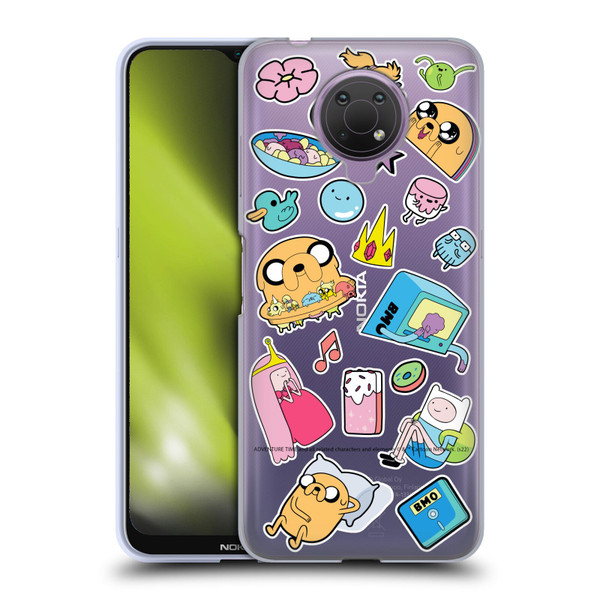 Adventure Time Graphics Icons Soft Gel Case for Nokia G10