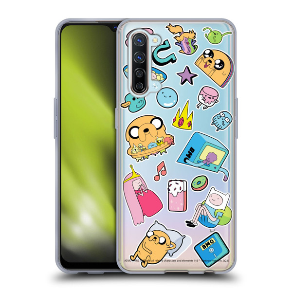 Adventure Time Graphics Icons Soft Gel Case for OPPO Find X2 Lite 5G