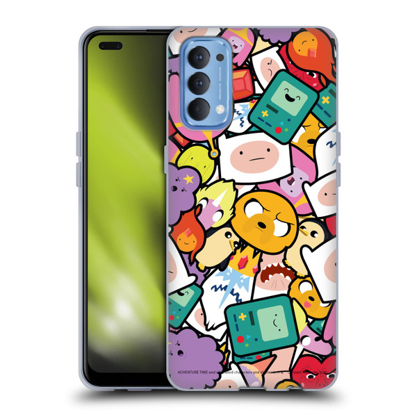 Adventure Time Graphics Pattern Soft Gel Case for OPPO Reno 4 5G