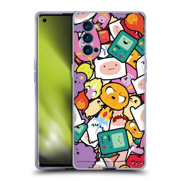 Adventure Time Graphics Pattern Soft Gel Case for OPPO Reno 4 Pro 5G