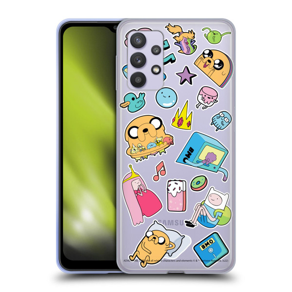 Adventure Time Graphics Icons Soft Gel Case for Samsung Galaxy A32 5G / M32 5G (2021)