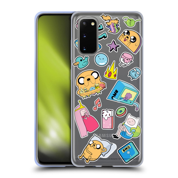 Adventure Time Graphics Icons Soft Gel Case for Samsung Galaxy S20 / S20 5G