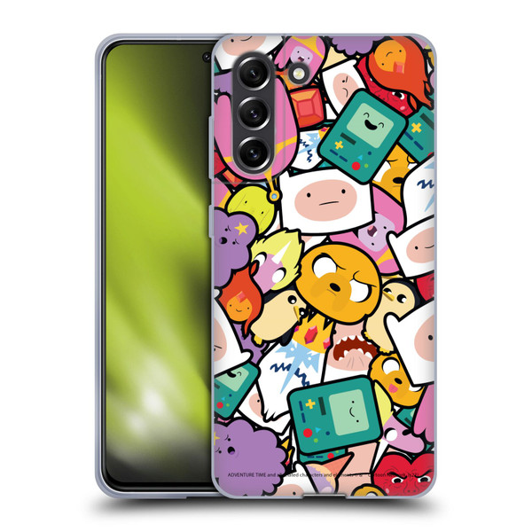 Adventure Time Graphics Pattern Soft Gel Case for Samsung Galaxy S21 FE 5G