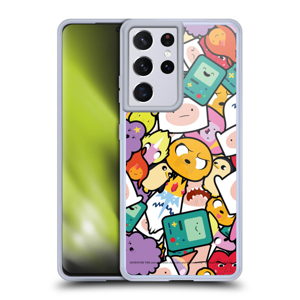 Adventure Time Graphics Pattern Soft Gel Case for Samsung Galaxy S21 Ultra 5G & MagSafe