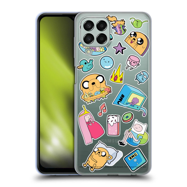 Adventure Time Graphics Icons Soft Gel Case for Samsung Galaxy M33 (2022)