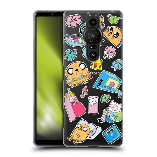 Adventure Time Graphics Icons Soft Gel Case for Sony Xperia Pro-I