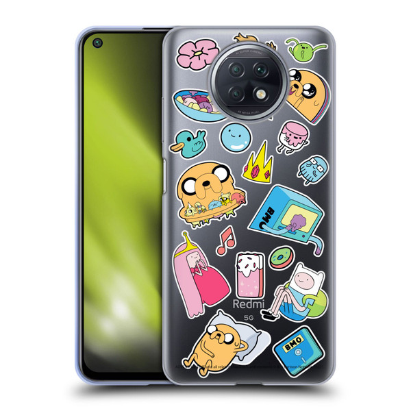 Adventure Time Graphics Icons Soft Gel Case for Xiaomi Redmi Note 9T 5G