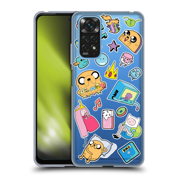 Adventure Time Graphics Icons Soft Gel Case for Xiaomi Redmi Note 11 / Redmi Note 11S