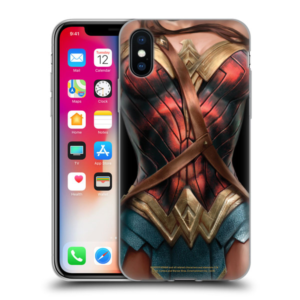 Wonder Woman Movie Character Art Costume Soft Gel Case for Apple iPhone X / iPhone XS