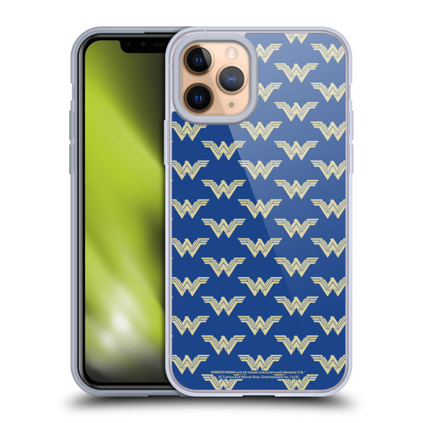 Wonder Woman Movie Logos Pattern Soft Gel Case for Apple iPhone 11 Pro