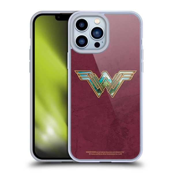 Wonder Woman Movie Logos Themiscyra Soft Gel Case for Apple iPhone 13 Pro Max