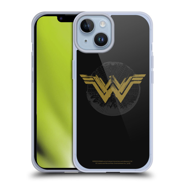 Wonder Woman Movie Logos Distressed Look Soft Gel Case for Apple iPhone 14