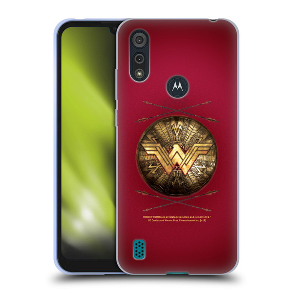 Wonder Woman Movie Logos Shield And Arrows Soft Gel Case for Motorola Moto E6s (2020)