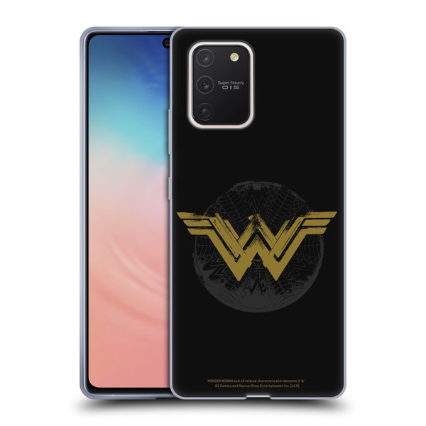 Wonder Woman Movie Logos Distressed Look Soft Gel Case for Samsung Galaxy S10 Lite