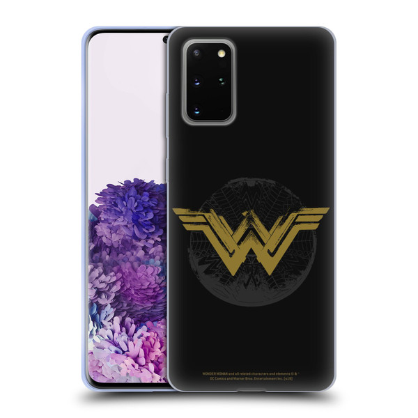 Wonder Woman Movie Logos Distressed Look Soft Gel Case for Samsung Galaxy S20+ / S20+ 5G