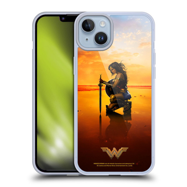 Wonder Woman Movie Posters Sword And Shield Soft Gel Case for Apple iPhone 14 Plus