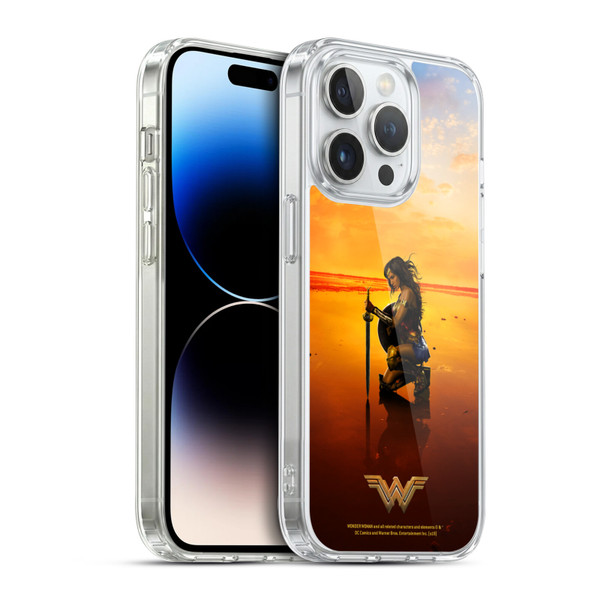Wonder Woman Movie Posters Sword And Shield Soft Gel Case for Apple iPhone 14 Pro & MagSafe