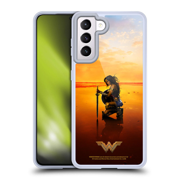 Wonder Woman Movie Posters Sword And Shield Soft Gel Case for Samsung Galaxy S21 5G