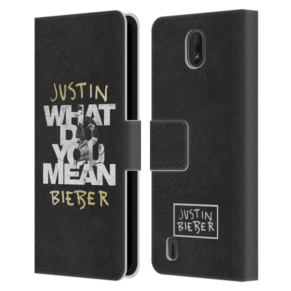 Justin Bieber Purpose B&w What Do You Mean Typography Leather Book Wallet Case Cover For Nokia C01 Plus/C1 2nd Edition
