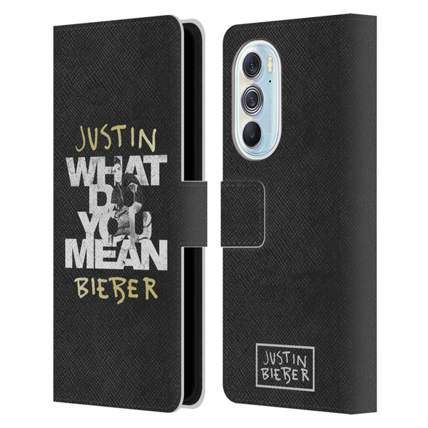 Justin Bieber Purpose B&w What Do You Mean Typography Leather Book Wallet Case Cover For Motorola Edge X30