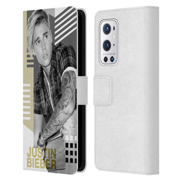 Justin Bieber Purpose B&w Calendar Geometric Collage Leather Book Wallet Case Cover For OnePlus 9 Pro