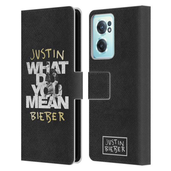 Justin Bieber Purpose B&w What Do You Mean Typography Leather Book Wallet Case Cover For OnePlus Nord CE 2 5G