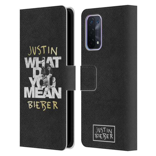 Justin Bieber Purpose B&w What Do You Mean Typography Leather Book Wallet Case Cover For OPPO A54 5G