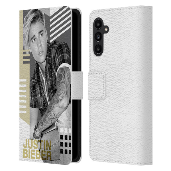 Justin Bieber Purpose B&w Calendar Geometric Collage Leather Book Wallet Case Cover For Samsung Galaxy A13 5G (2021)