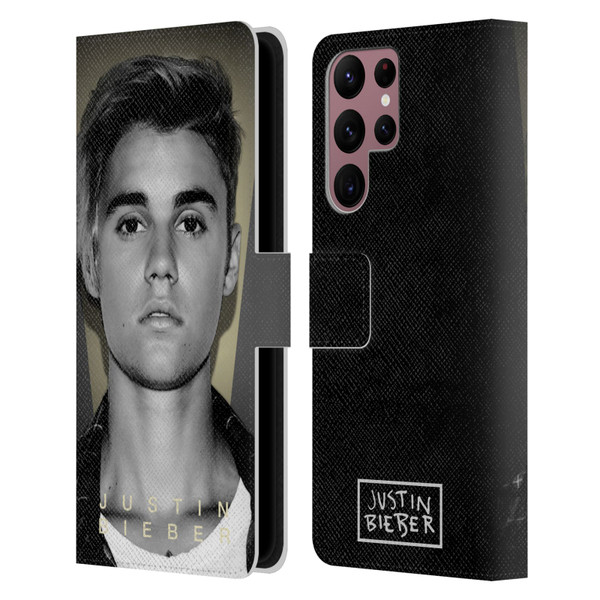 Justin Bieber Purpose B&w What Do You Mean Shot Leather Book Wallet Case Cover For Samsung Galaxy S22 Ultra 5G