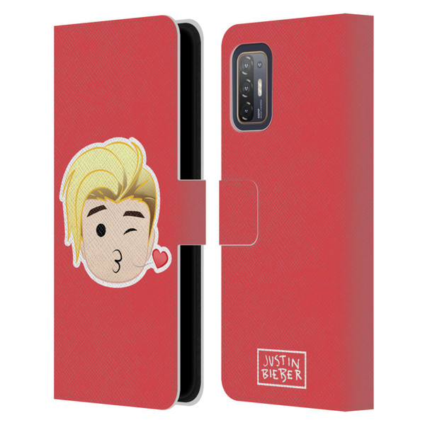 Justin Bieber Justmojis Kiss Leather Book Wallet Case Cover For HTC Desire 21 Pro 5G