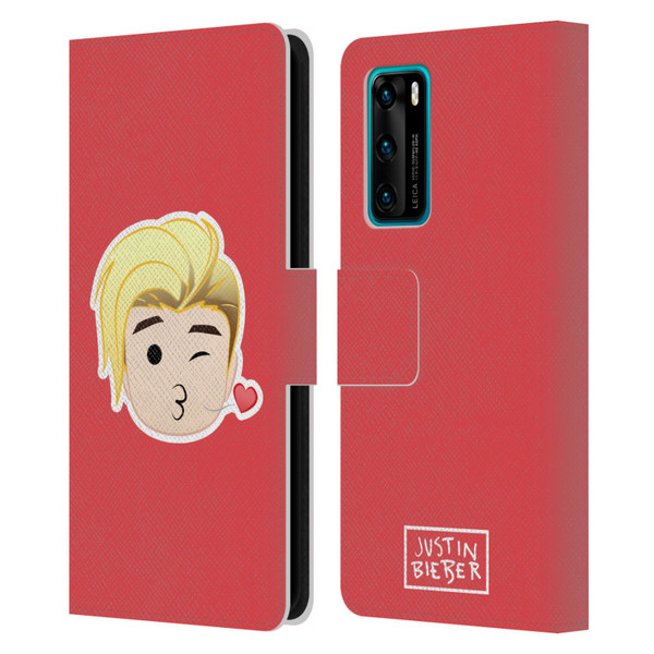 Justin Bieber Justmojis Kiss Leather Book Wallet Case Cover For Huawei P40 5G