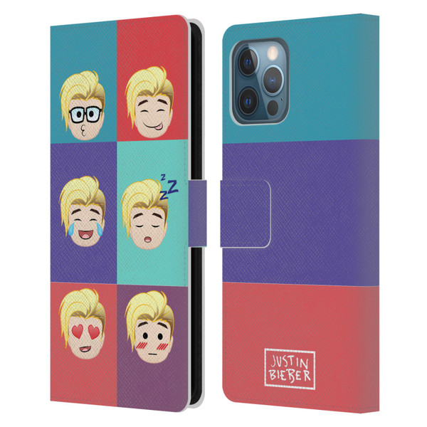 Justin Bieber Justmojis Cute Faces Leather Book Wallet Case Cover For Apple iPhone 12 Pro Max
