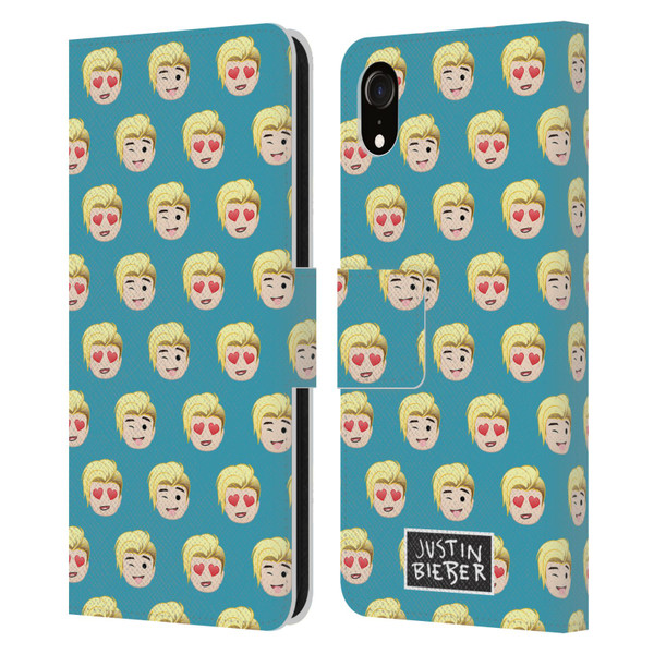 Justin Bieber Justmojis Patterns Leather Book Wallet Case Cover For Apple iPhone XR