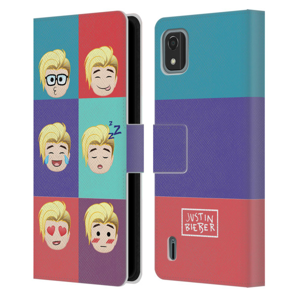 Justin Bieber Justmojis Cute Faces Leather Book Wallet Case Cover For Nokia C2 2nd Edition