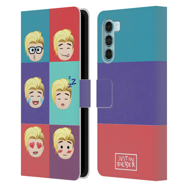 Justin Bieber Justmojis Cute Faces Leather Book Wallet Case Cover For Motorola Edge S30 / Moto G200 5G