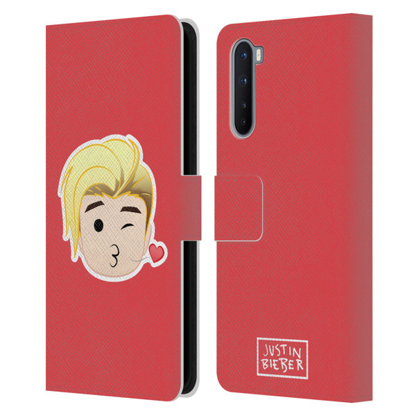 Justin Bieber Justmojis Kiss Leather Book Wallet Case Cover For OnePlus Nord 5G