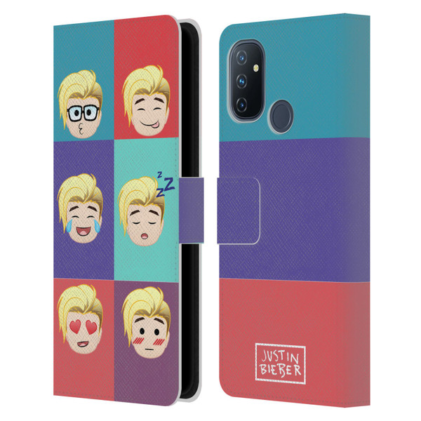 Justin Bieber Justmojis Cute Faces Leather Book Wallet Case Cover For OnePlus Nord N100