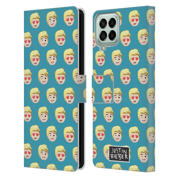 Justin Bieber Justmojis Patterns Leather Book Wallet Case Cover For Samsung Galaxy M33 (2022)