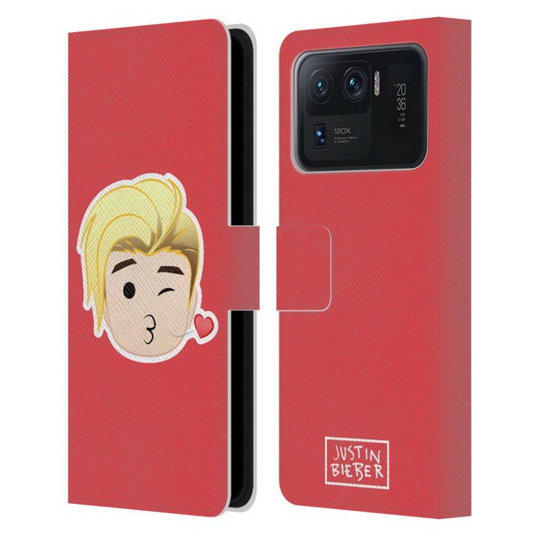 Justin Bieber Justmojis Kiss Leather Book Wallet Case Cover For Xiaomi Mi 11 Ultra