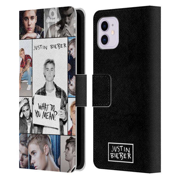 Justin Bieber Purpose Grid Poster Leather Book Wallet Case Cover For Apple iPhone 11