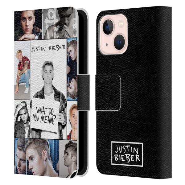 Justin Bieber Purpose Grid Poster Leather Book Wallet Case Cover For Apple iPhone 13 Mini