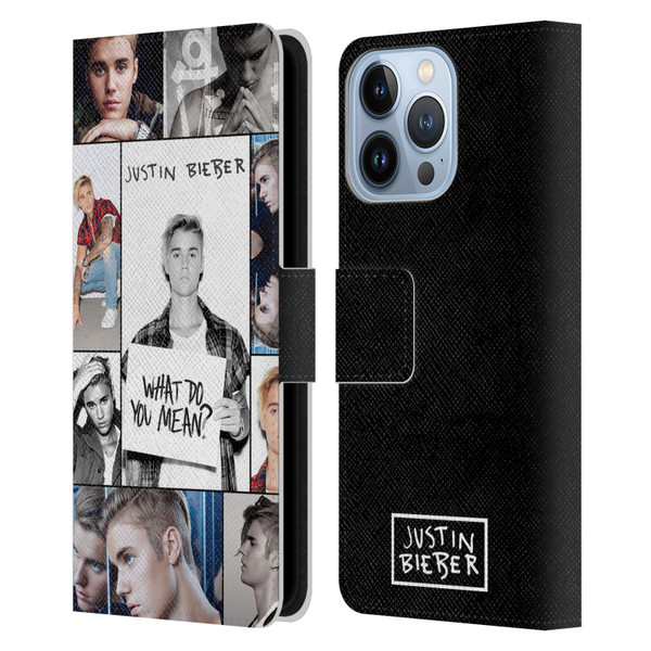 Justin Bieber Purpose Grid Poster Leather Book Wallet Case Cover For Apple iPhone 13 Pro