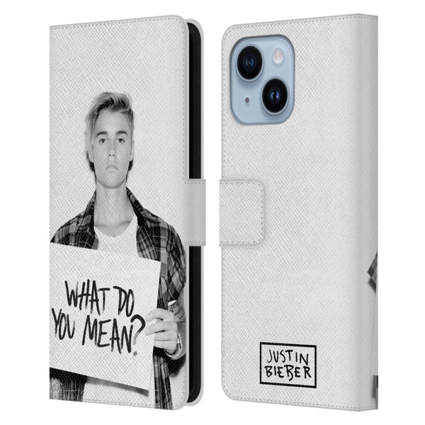 Justin Bieber Purpose What Do You Mean Photo Leather Book Wallet Case Cover For Apple iPhone 14 Plus