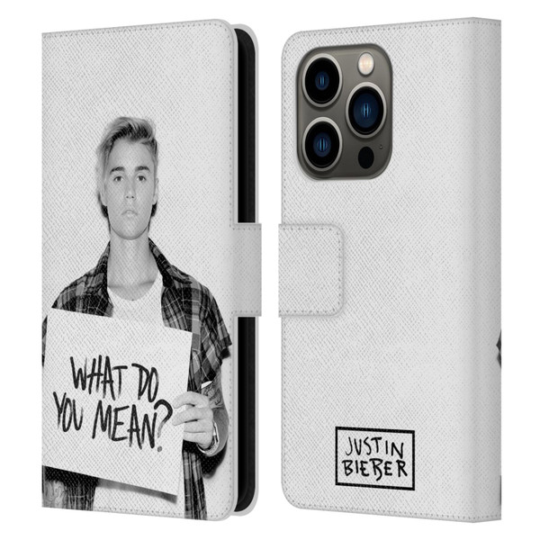 Justin Bieber Purpose What Do You Mean Photo Leather Book Wallet Case Cover For Apple iPhone 14 Pro