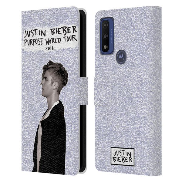 Justin Bieber Purpose World Tour 2016 Leather Book Wallet Case Cover For Motorola G Pure