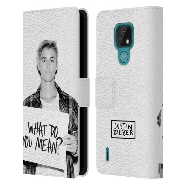 Justin Bieber Purpose What Do You Mean Photo Leather Book Wallet Case Cover For Motorola Moto E7