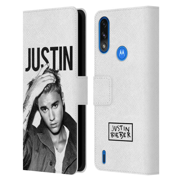 Justin Bieber Purpose Calendar Black And White Leather Book Wallet Case Cover For Motorola Moto E7 Power / Moto E7i Power