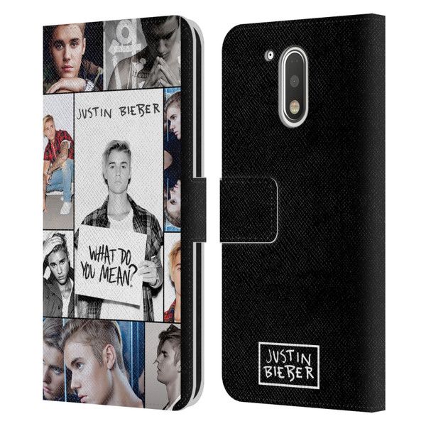 Justin Bieber Purpose Grid Poster Leather Book Wallet Case Cover For Motorola Moto G41