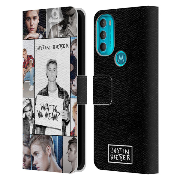 Justin Bieber Purpose Grid Poster Leather Book Wallet Case Cover For Motorola Moto G71 5G
