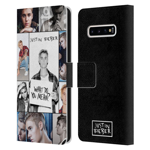 Justin Bieber Purpose Grid Poster Leather Book Wallet Case Cover For Samsung Galaxy S10+ / S10 Plus